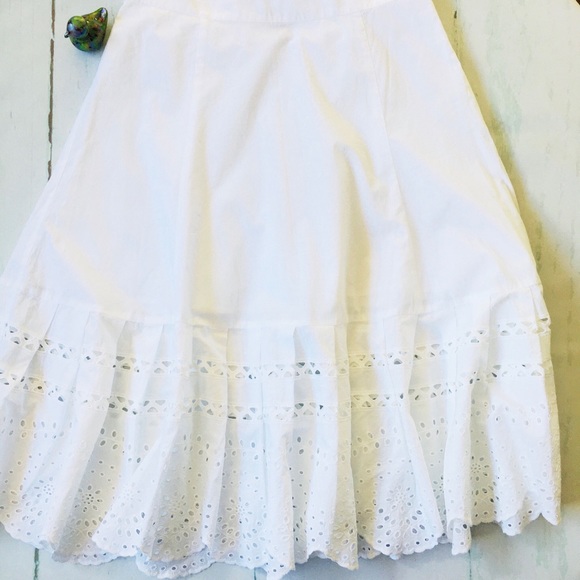 Madewell Dresses & Skirts - Madewell White Cotton Lined Eyelet Skirt